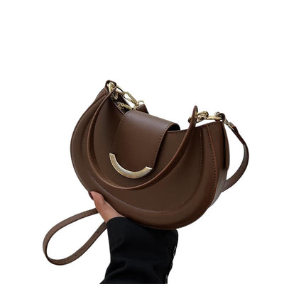Half-circle handbag for women