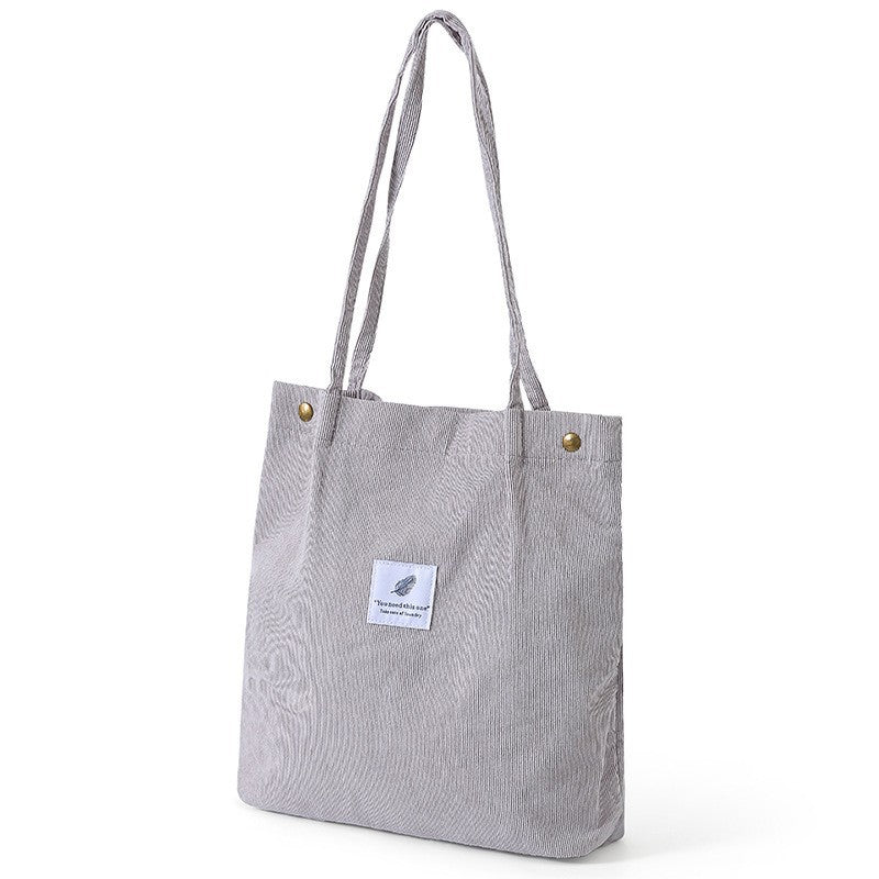 Cozy Corduroy Tote Bag