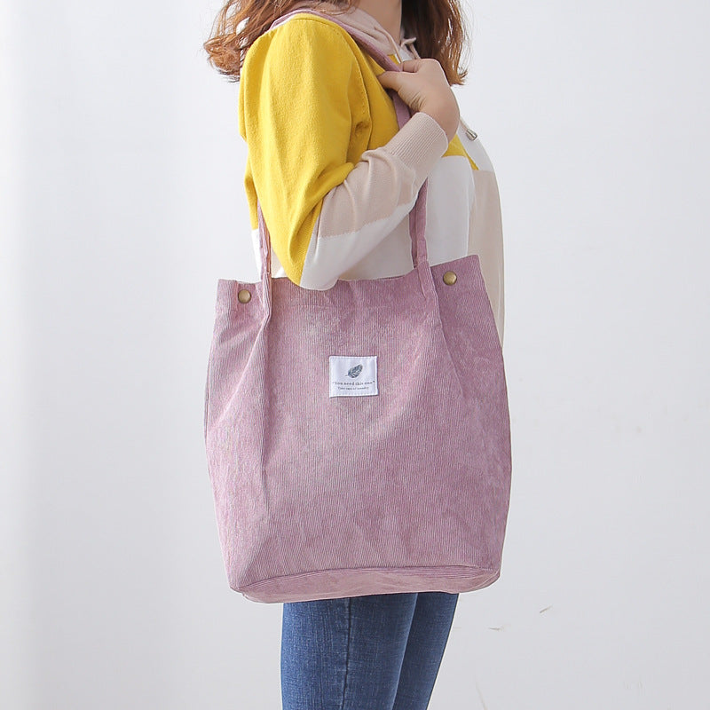 Cozy Corduroy Tote Bag