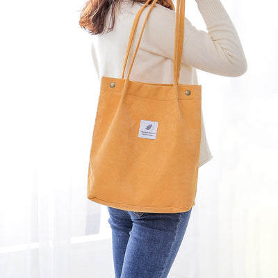 Cozy Corduroy Tote Bag