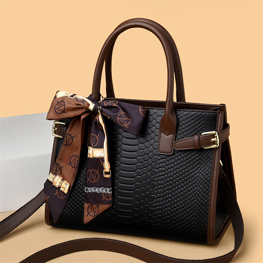 Luxury Snake Pattern Lady Handbag