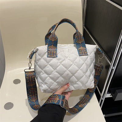 Quilted Ethnic Strap Handbag