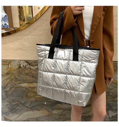 Quilted Puffer Tote Bag