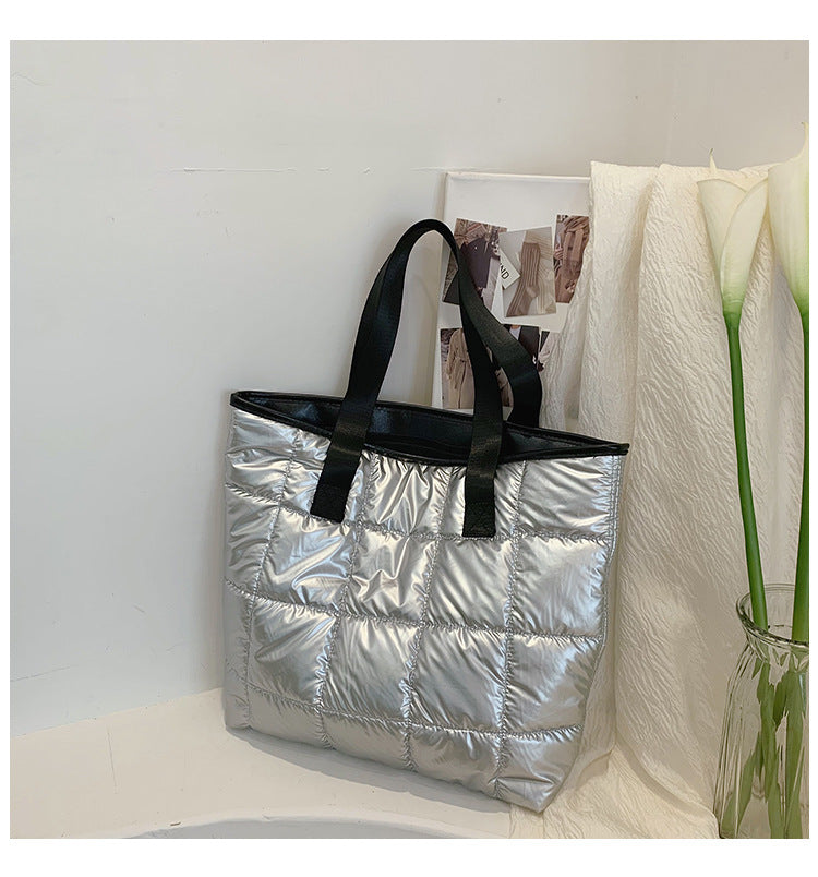 Quilted Puffer Tote Bag