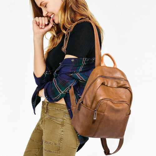 Leather Women Rucksack Backpack