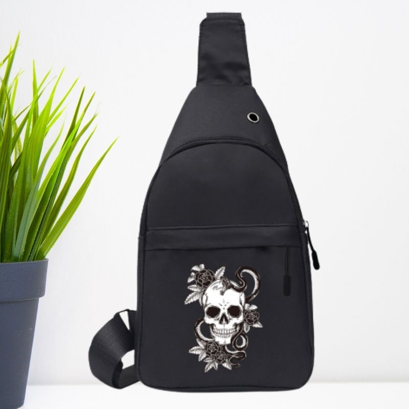 Skull Art Sling Backpack