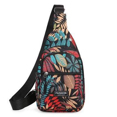 Brusttasche mit tropischem Print