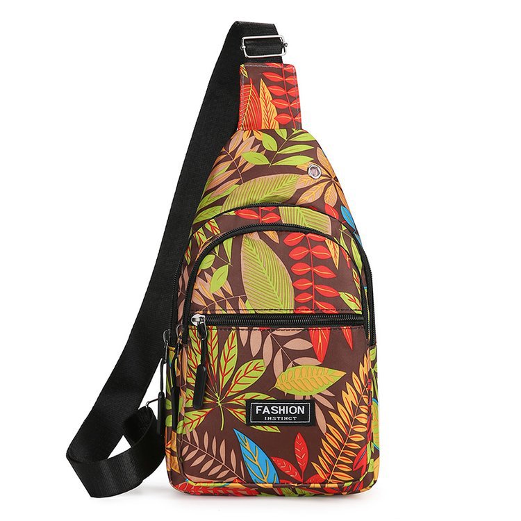 Brusttasche mit tropischem Print