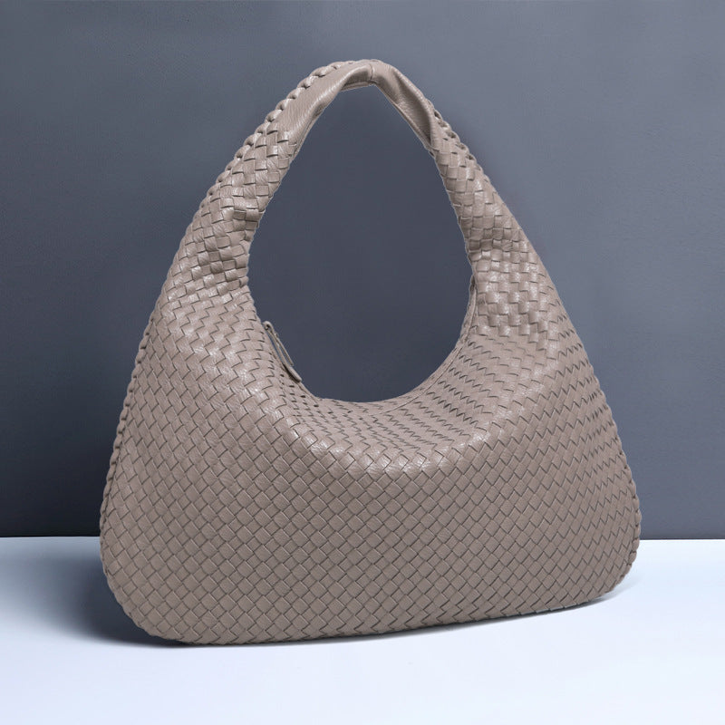 Hobo-Tasche aus gewebtem Leder