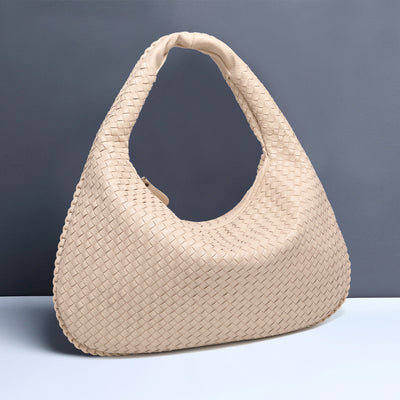 Hobo-Tasche aus gewebtem Leder