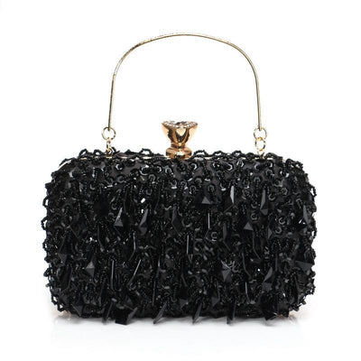 Beaded Evening Box Clutch