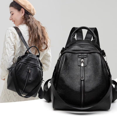 Convertible Leather Fashion Backpack