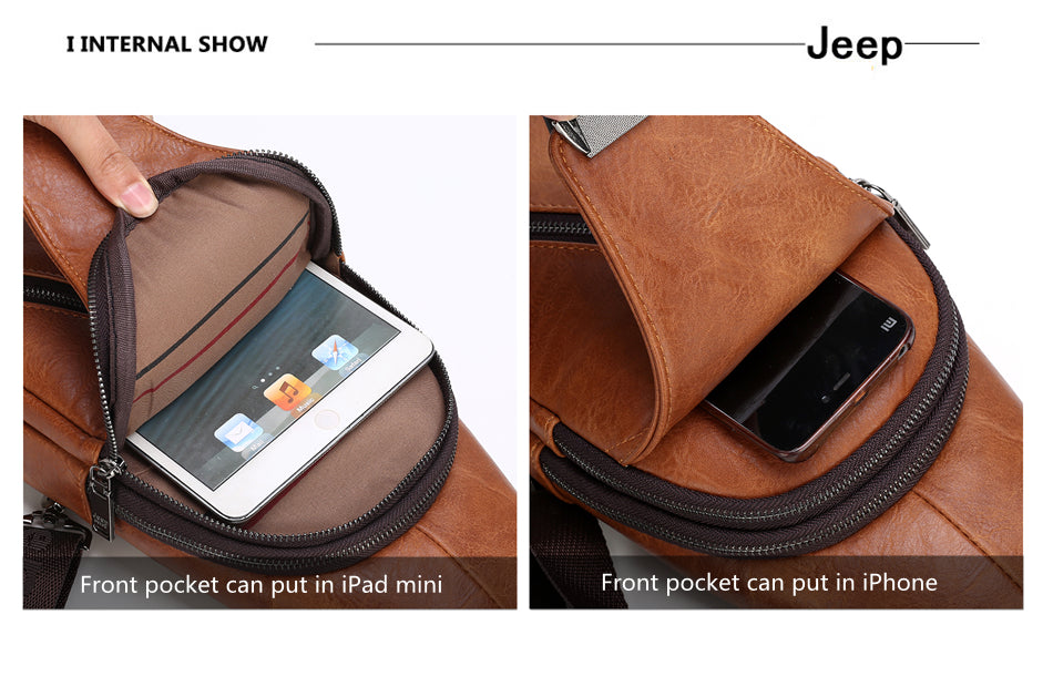 High Quality Leather Chest Bag for Men