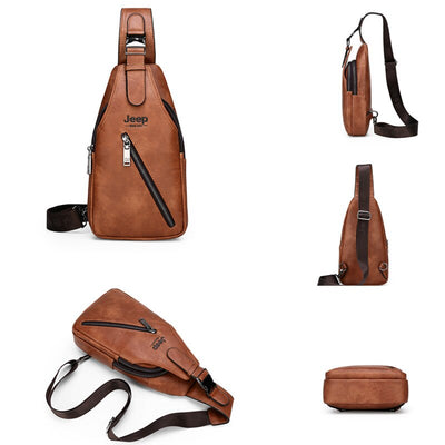 Jeep Leather Sling Bag