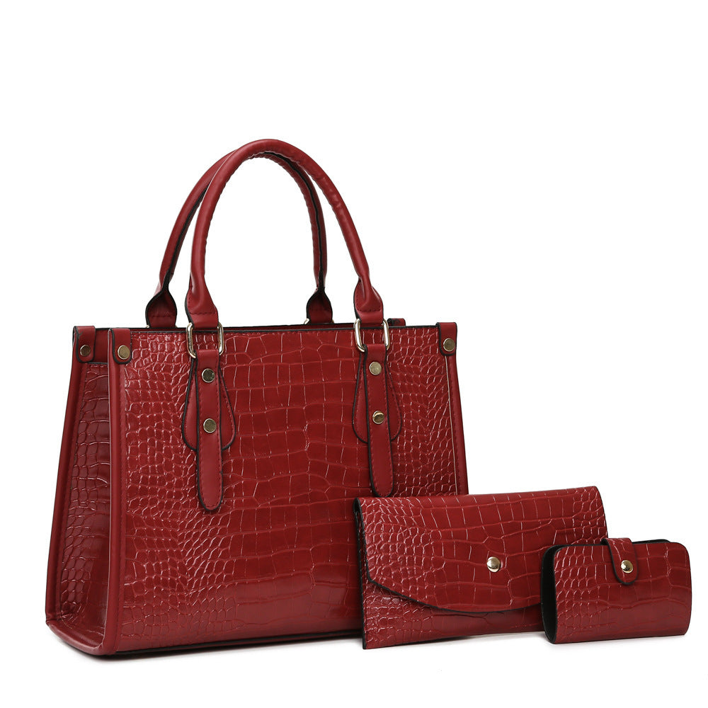 Premium Crocodile Pattern Bag Set