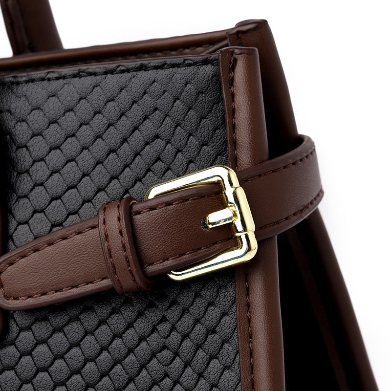 Luxury Snake Pattern Lady Handbag