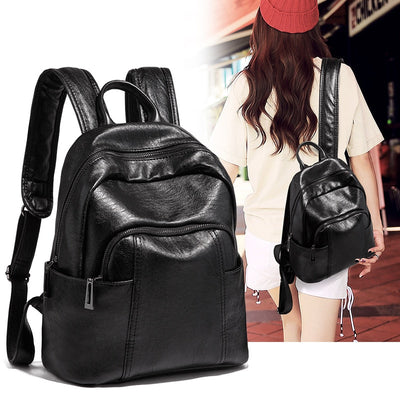 Vintage Campus Leather Backpack