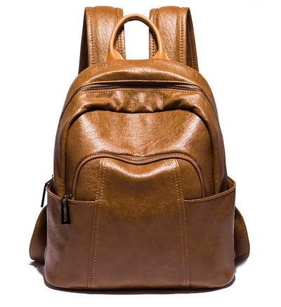 Vintage Campus Leather Backpack