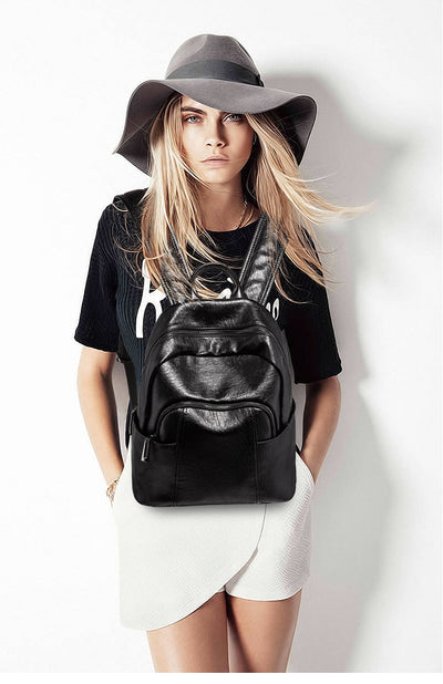Vintage Campus Leather Backpack