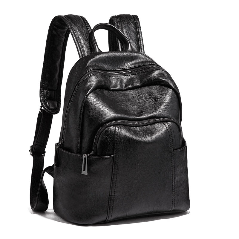 Vintage Campus Leather Backpack
