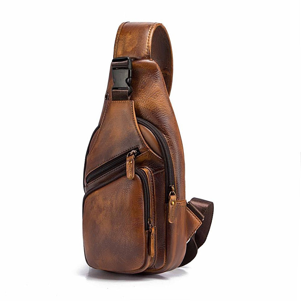 Sac bandoulière en cuir vintage
