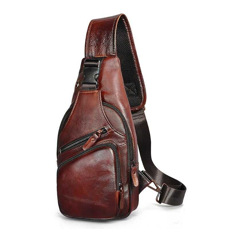 Sac bandoulière en cuir vintage