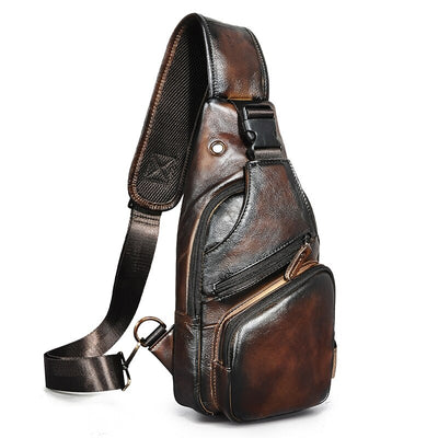 Sac bandoulière en cuir vintage